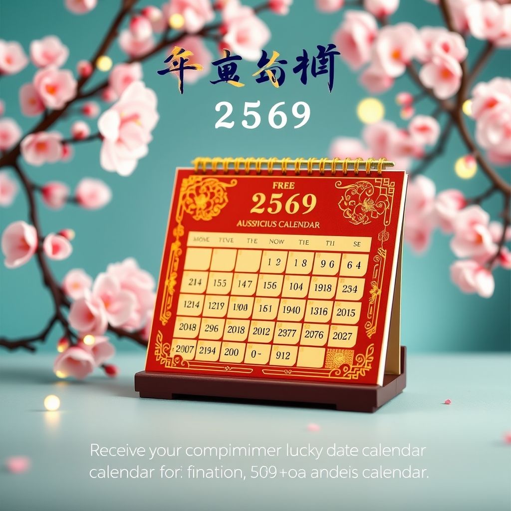 แจกฟรี! ปฏิทินฤกษ์มงคล 2569 สำหรับวันสำคัญของคุณ